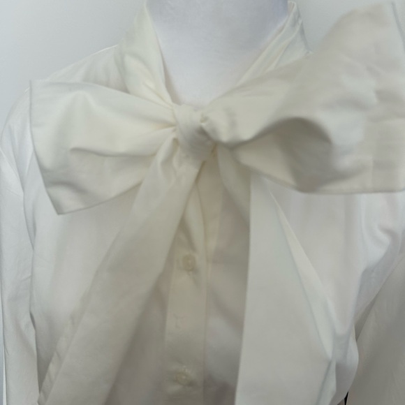 Nine West Cream Bow Tie Blouse - Picture 2 of 6